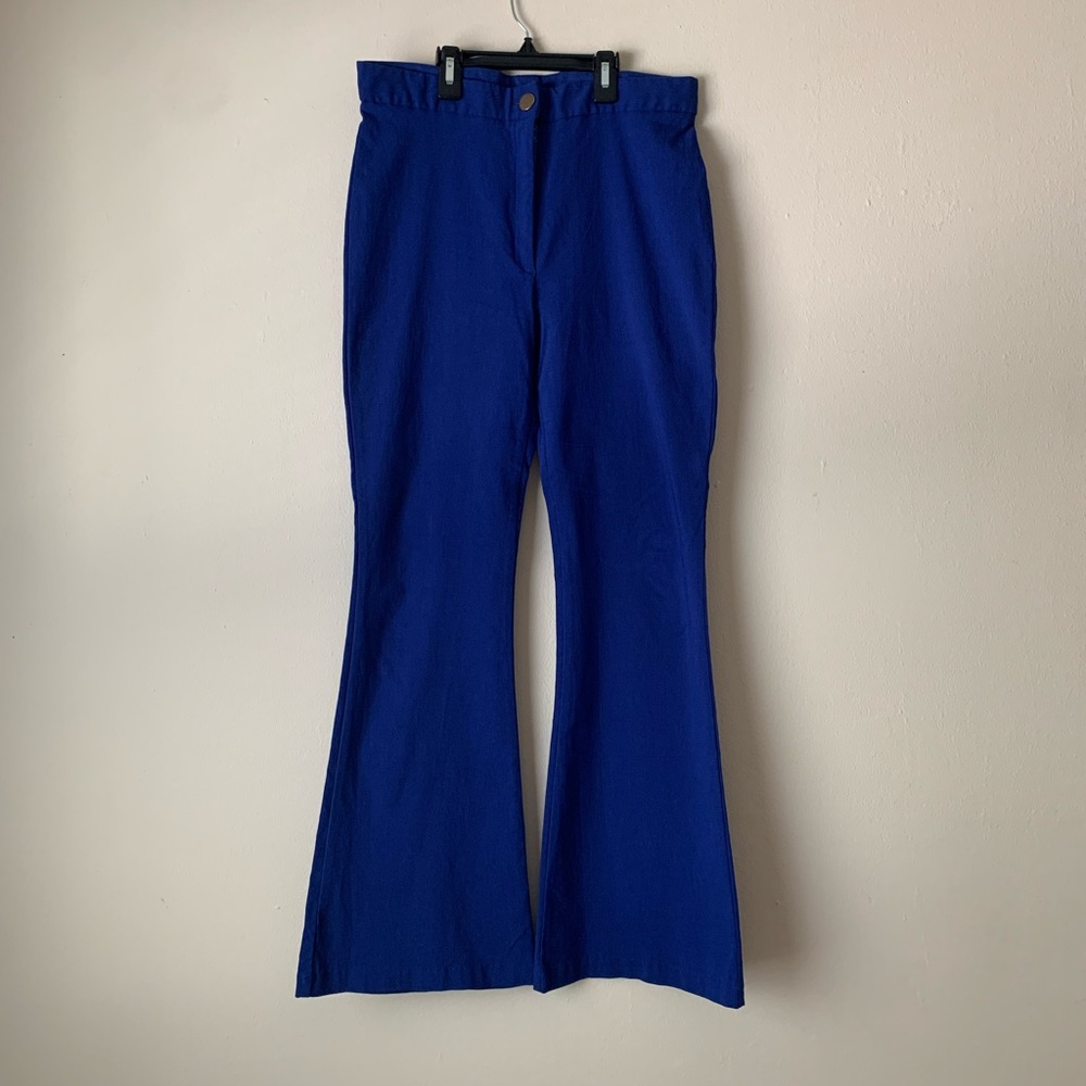 Vibrant Blue Flared Pants